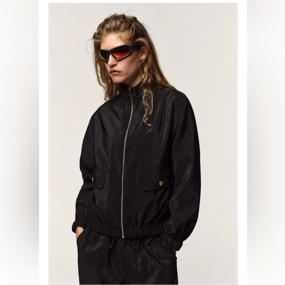 ZARA HIGH COLLAR BOMBER JACKET